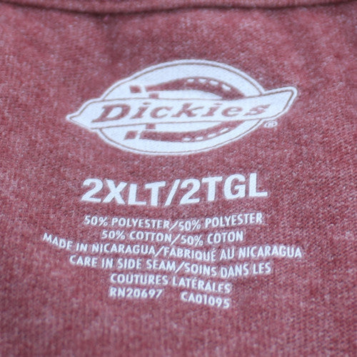 Dickies Men's Brown 2XLT Crew Neck Short Sleeve Jersey T-Shirt