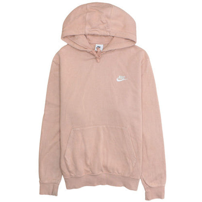 Nike Women’s Beige Pullover Hoodie M Relaxed Fit Fleece Lined Sweatshirt