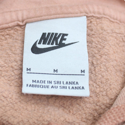 Nike Women’s Beige Pullover Hoodie M Relaxed Fit Fleece Lined Sweatshirt