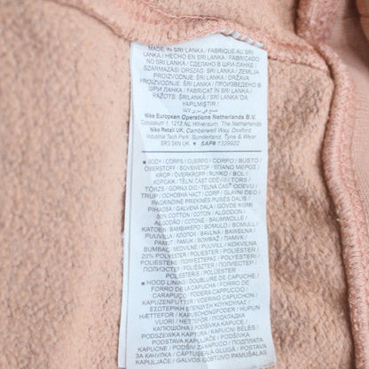 Nike Women’s Beige Pullover Hoodie M Relaxed Fit Fleece Lined Sweatshirt