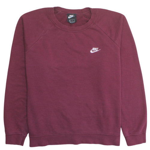 Nike Womens Burgundy Crew Neck Sweatshirt XXL Cotton Blend Casual