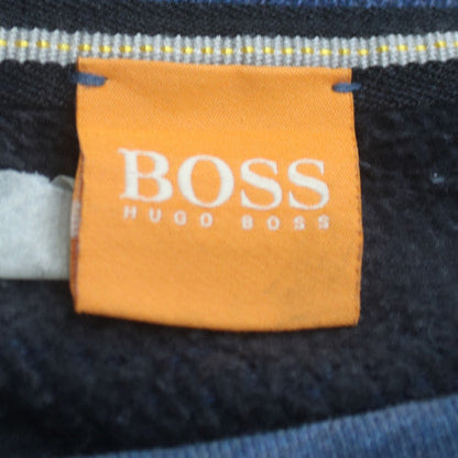 Hugo Boss Men’s Blue 2XL Pullover Sweatshirt Logo Fleece