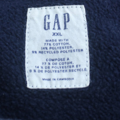 GAP Men's Navy Blue Crew Neck Logo Sweatshirt XXL Cotton Blend