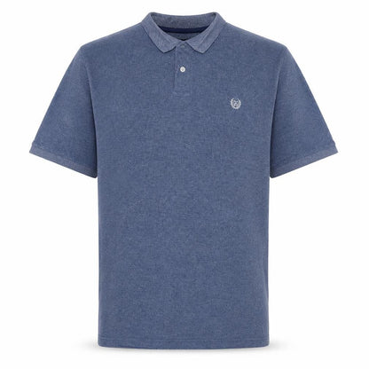 Chaps Men's Blue Short Sleeve Classic Fit Cotton Polo Shirt Size L