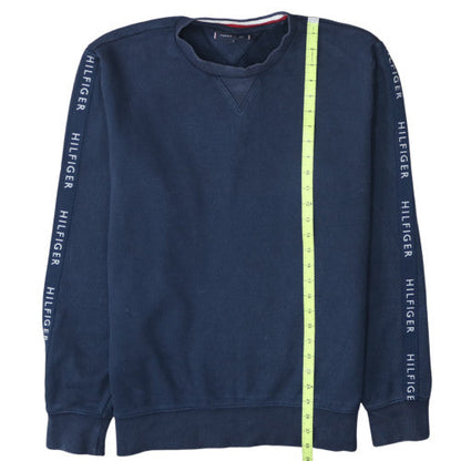 Tommy Hilfiger Men's Blue XL Pullover Sweatshirt Logo Crew Neck