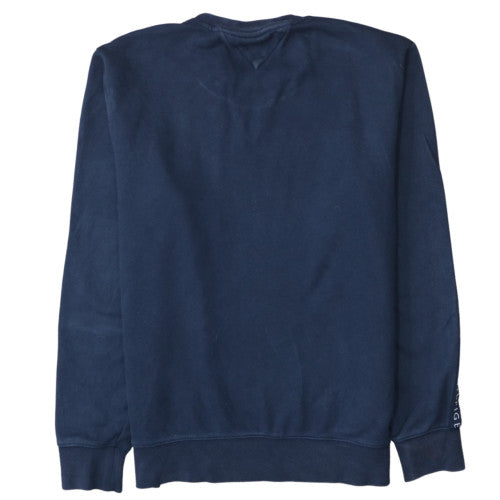 Tommy Hilfiger Men's Blue XL Pullover Sweatshirt Logo Crew Neck