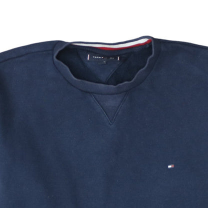 Tommy Hilfiger Men's Blue XL Pullover Sweatshirt Logo Crew Neck