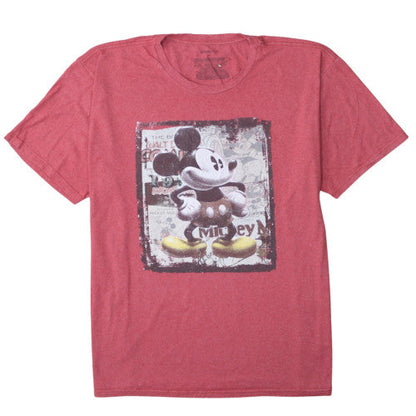 Disney Store Women Red Mickey Mouse T-Shirt 3XL Short Sleeve Cotton Blend