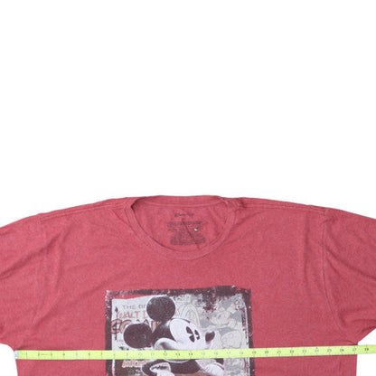 Disney Store Women Red Mickey Mouse T-Shirt 3XL Short Sleeve Cotton Blend