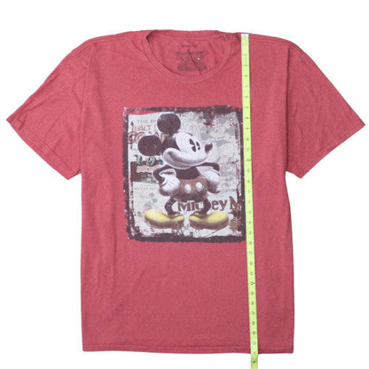 Disney Store Women Red Mickey Mouse T-Shirt 3XL Short Sleeve Cotton Blend
