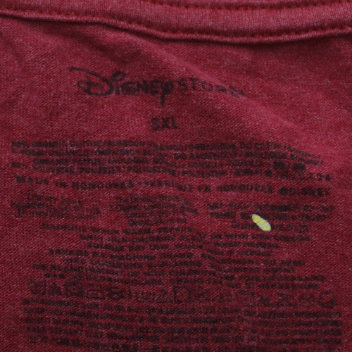 Disney Store Women Red Mickey Mouse T-Shirt 3XL Short Sleeve Cotton Blend