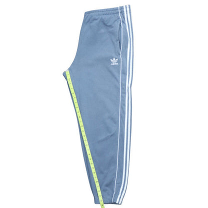 Adidas Men's Blue XL Track Pants with Side Stripes and Pockets