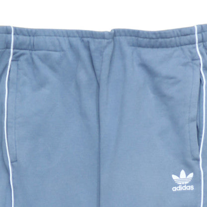 Adidas Men's Blue XL Track Pants with Side Stripes and Pockets