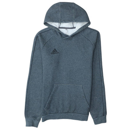 adidas Men's Grey Pullover Fleece Hoodie Size S Regular Fit
