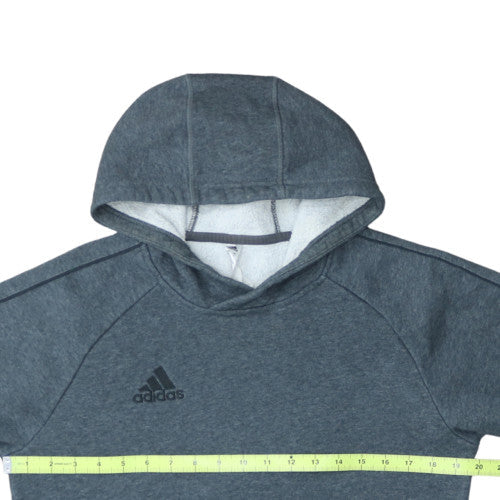 adidas Men's Grey Pullover Fleece Hoodie Size S Regular Fit