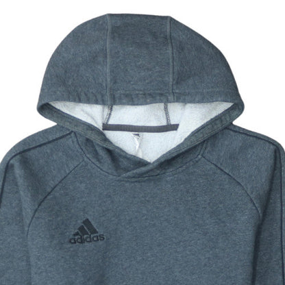 adidas Men's Grey Pullover Fleece Hoodie Size S Regular Fit