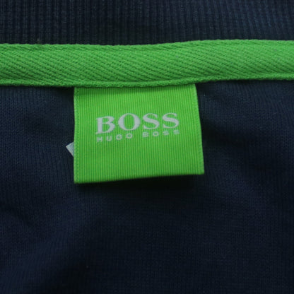 Hugo Boss Men's Blue Logo Crew Neck Cotton Sweatshirt - Size L