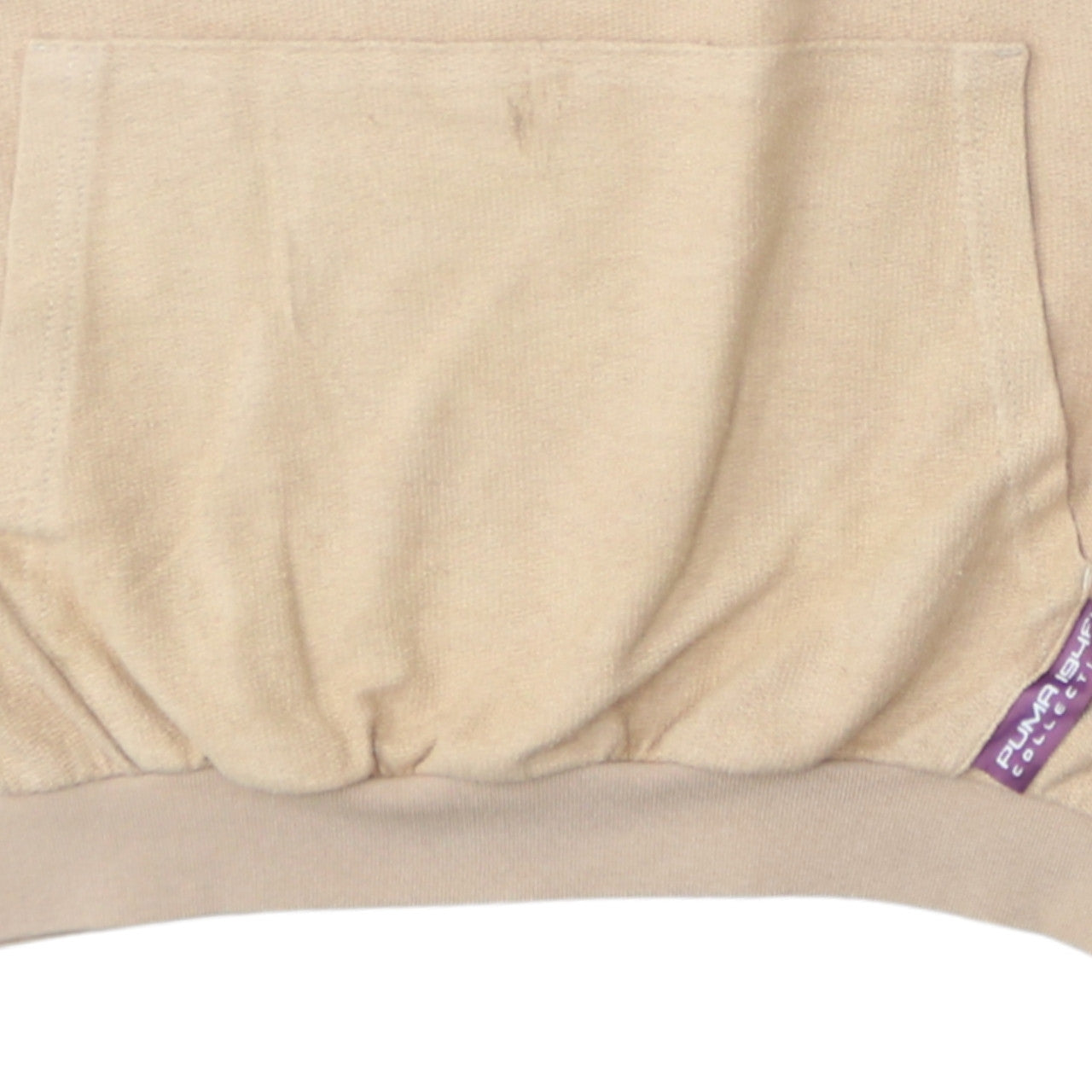 Puma Women Beige Pullover Sweatshirt M Crew Neck Cotton Blend