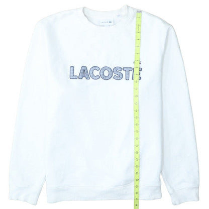 Lacoste Men's White Crew Neck Sweatshirt XL Cotton Blend