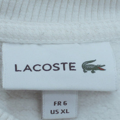 Lacoste Men's White Crew Neck Sweatshirt XL Cotton Blend