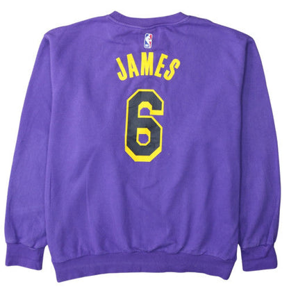 Nike Jordan NBA Lakers Purple Crew Neck Sweatshirt XXL Men's