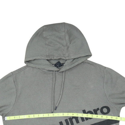 Umbro Men's Grey Pullover Hoodie M Graphic Sports Fleece