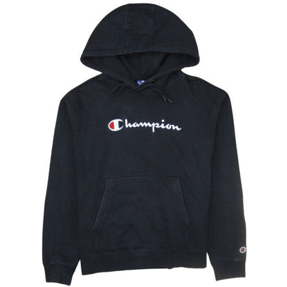 Champion Men's Black Pullover Hoodie Medium Embroidered Logo