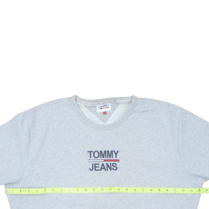Tommy Jeans Men's Grey XL Crew Neck Pullover Sweatshirt