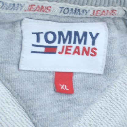 Tommy Jeans Men's Grey XL Crew Neck Pullover Sweatshirt