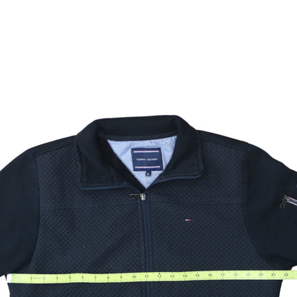 Tommy Hilfiger Men's Black XL Track Jacket Cotton Blend Zip Up