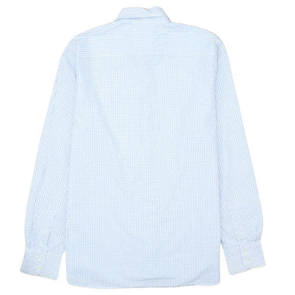Tommy Hilfiger Men Blue Check Button-Down Long Sleeve Shirt M