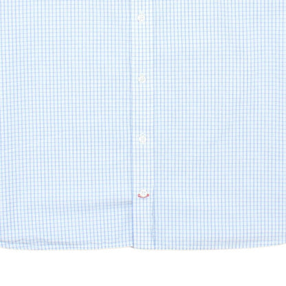 Tommy Hilfiger Men Blue Check Button-Down Long Sleeve Shirt M