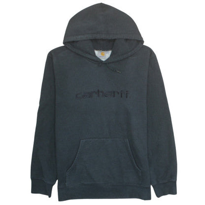 Carhartt Men's Black Pullover Hoodie L Fleece Cotton Blend