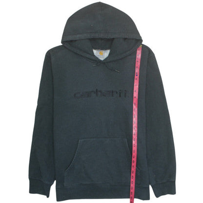 Carhartt Men's Black Pullover Hoodie L Fleece Cotton Blend