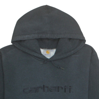 Carhartt Men's Black Pullover Hoodie L Fleece Cotton Blend