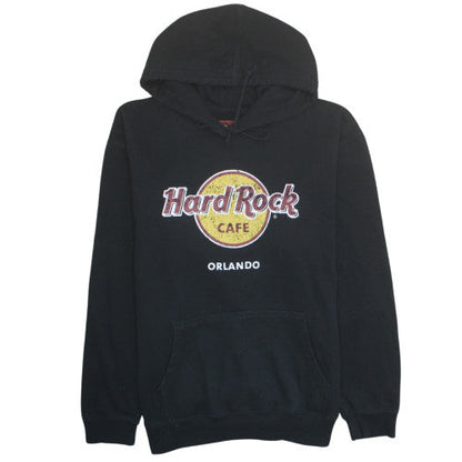 Hard Rock Cafe Men Black XL Pullover Hoodie Orlando Logo