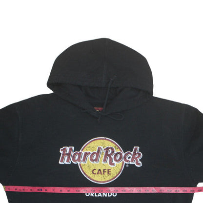 Hard Rock Cafe Men Black XL Pullover Hoodie Orlando Logo