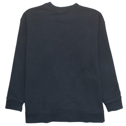 Adidas Women Black 3XL Crew Neck Sweatshirt with Logo Print
