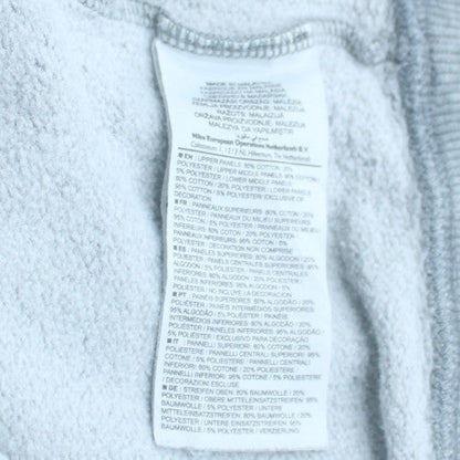 Nike Men's Grey Striped Crew Neck Fleece Sweatshirt Size M