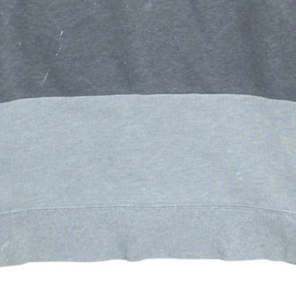 Nike Men's Grey Striped Crew Neck Fleece Sweatshirt Size M