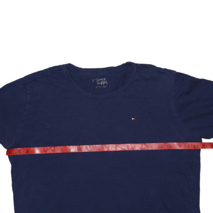 Tommy Hilfiger Men's Navy Blue Cotton Crew Neck T-Shirt Size L