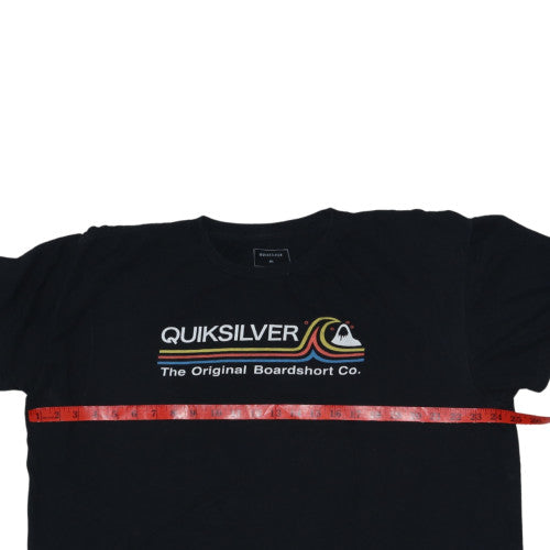 Quiksilver Men's Black XL Regular Fit Cotton Graphic T-Shirt
