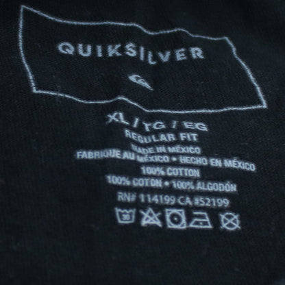 Quiksilver Men's Black XL Regular Fit Cotton Graphic T-Shirt