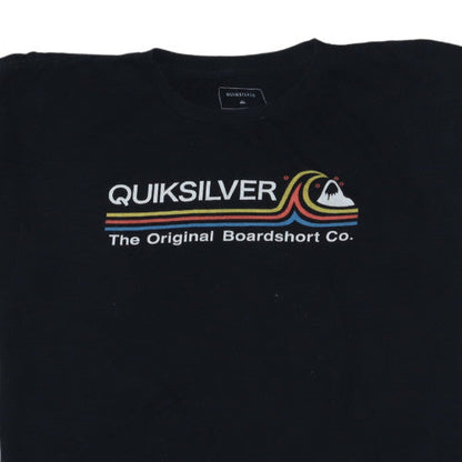 Quiksilver Men's Black XL Regular Fit Cotton Graphic T-Shirt