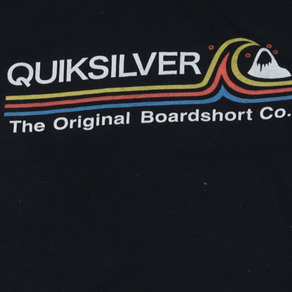 Quiksilver Men's Black XL Regular Fit Cotton Graphic T-Shirt