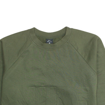 Nike Women's Green Crew Neck Dri-FIT Sweatshirt XL Cotton Blend