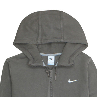 Nike Men's Grey Full Zip Hoodie Size L Fleece Sportswear
