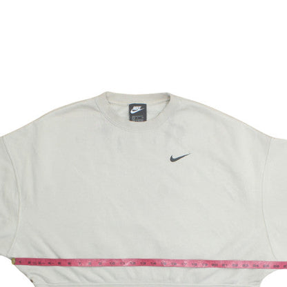 Nike Women's Beige Pullover Sweatshirt Small Crew Neck Fleece