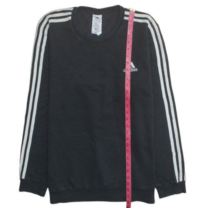 Adidas Men's Black Long Sleeve Crew Neck Pullover Sweatshirt L