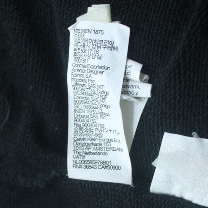 Calvin Klein Men's Black Crew Neck Logo Sweatshirt M Pullover